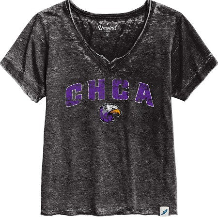 Womens League Loose Fit V-Neck-Black