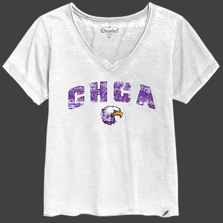 Women's L2 Loose Fit V-Neck-White