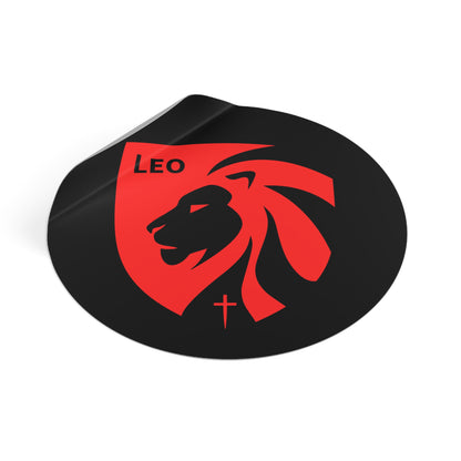 LEO Round Vinyl Stickers