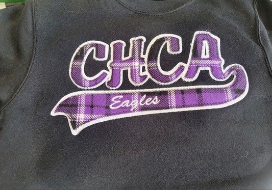 Youth Plaid CHCA Crew Sweatshirt