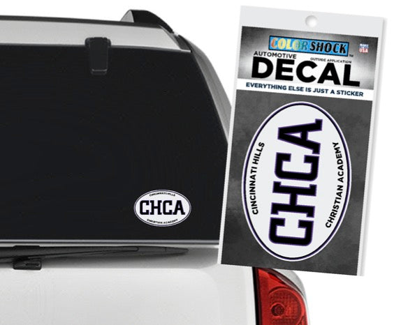 Euro Style Greek Letter CHCA Decal for car windows.