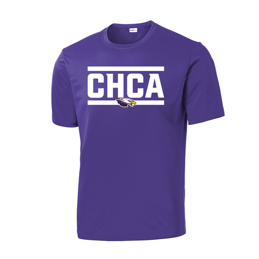 Purple CHCA moisture-wicking short sleeve tee